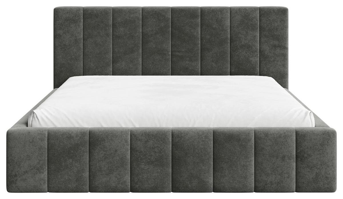POLSTERBETT Sky Anthrazit 140x200cm - Anthrazit/Schwarz, MODERN, Holz (140/200cm) - MID.YOU