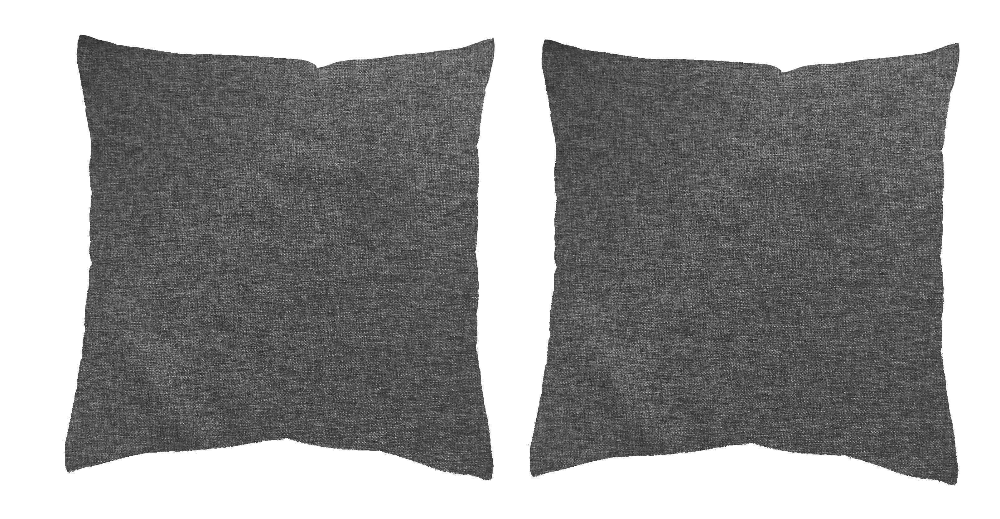 Kissenhüllen-Set Lucio - Anthrazit, Basics, Textil (40/40cm)