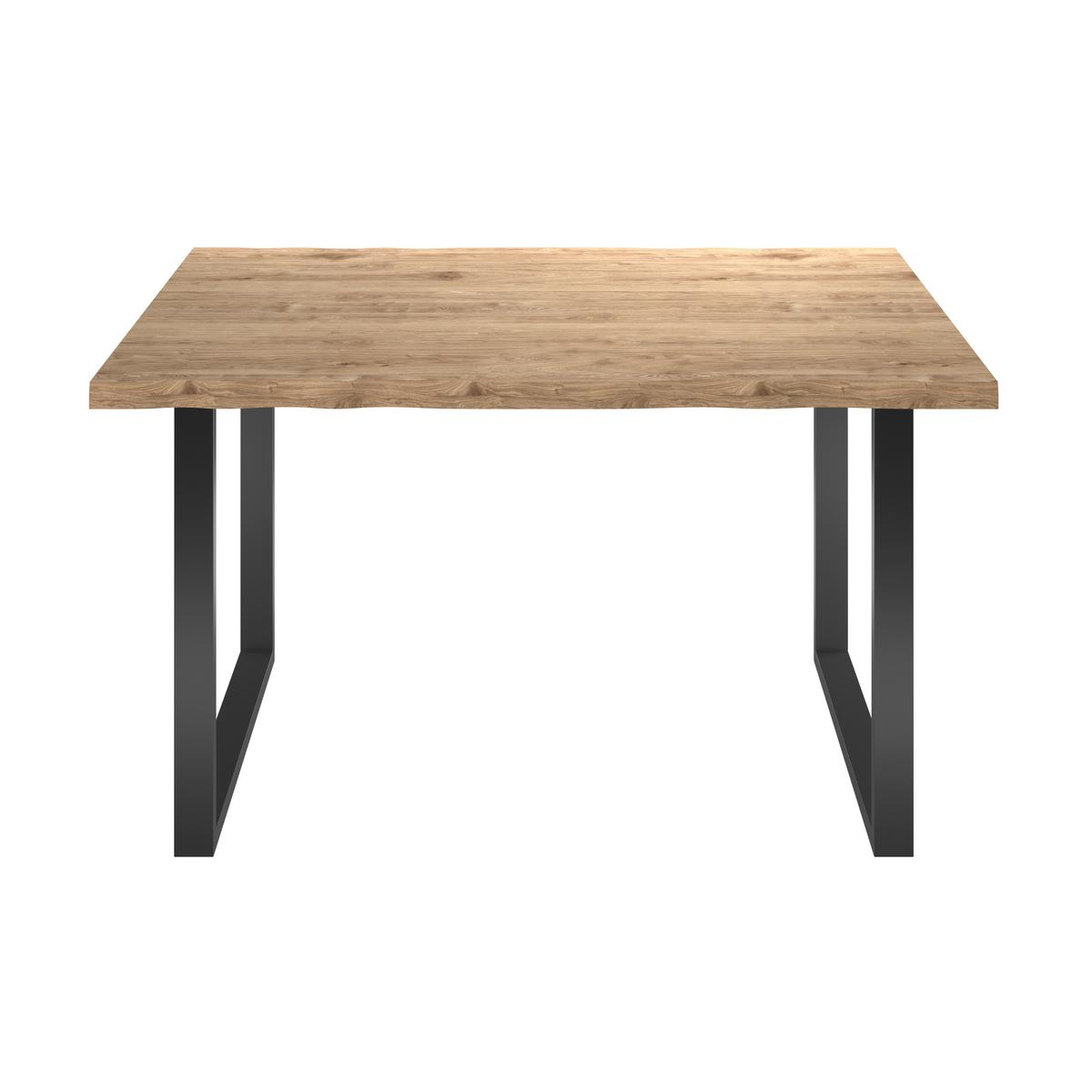 JEDÁLENSKÝ STÔL WOOD 160 - čierna/prírodná farba, Konventionell, kov/drevo (160/75/90cm) - James Wood