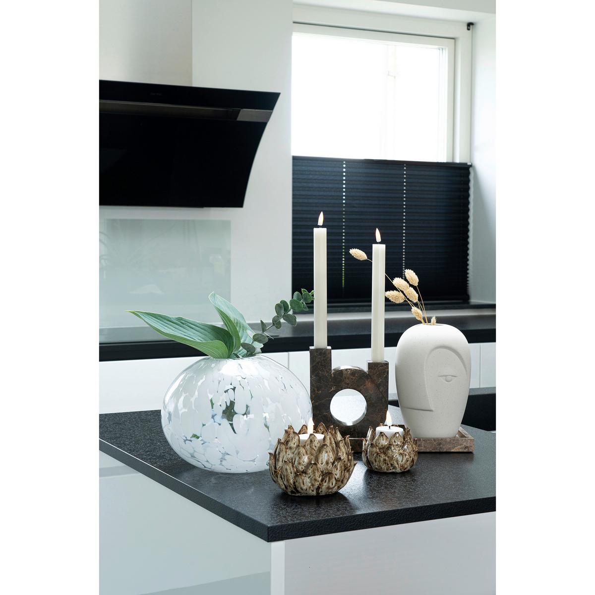 Vase Sandfarben B: 12,5 cm - Sandfarben, Basics, Keramik (12,5/19,5/13cm)