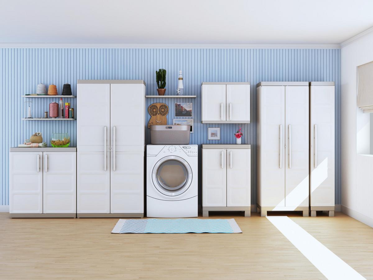 Kunststoffschrank E-Com - Excellence - Taupe/Beige, MODERN, Kunststoff (65/182/45cm) - Keter