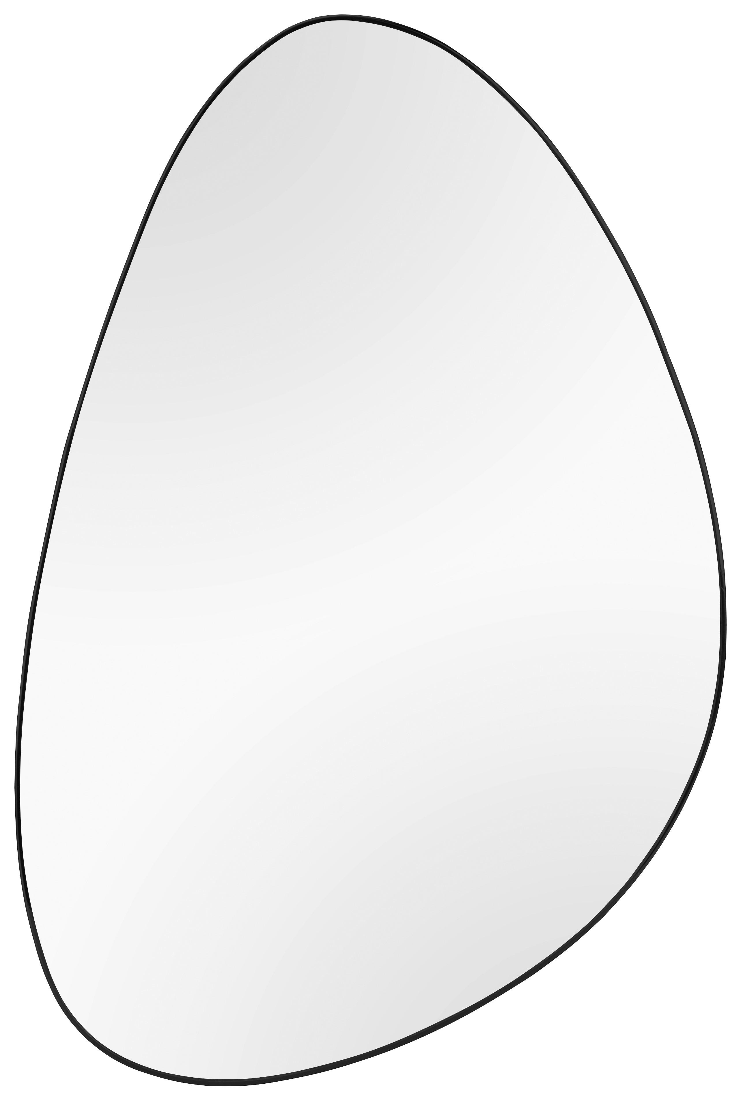 NÁSTENNÉ ZRKADLO IDA - čierna, Modern, kov/sklo (40/60cm) - Mömax