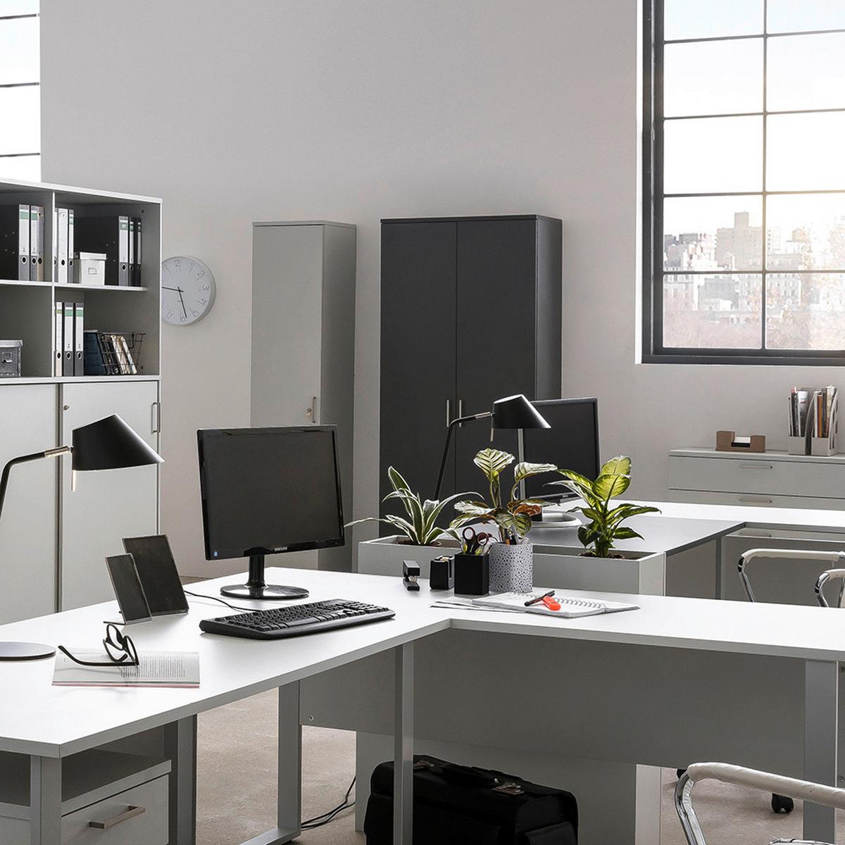 Aktenschrank Set H800t2 - Anthrazit, MODERN, Holzwerkstoff (80,2/199,7/41cm) - MID.YOU