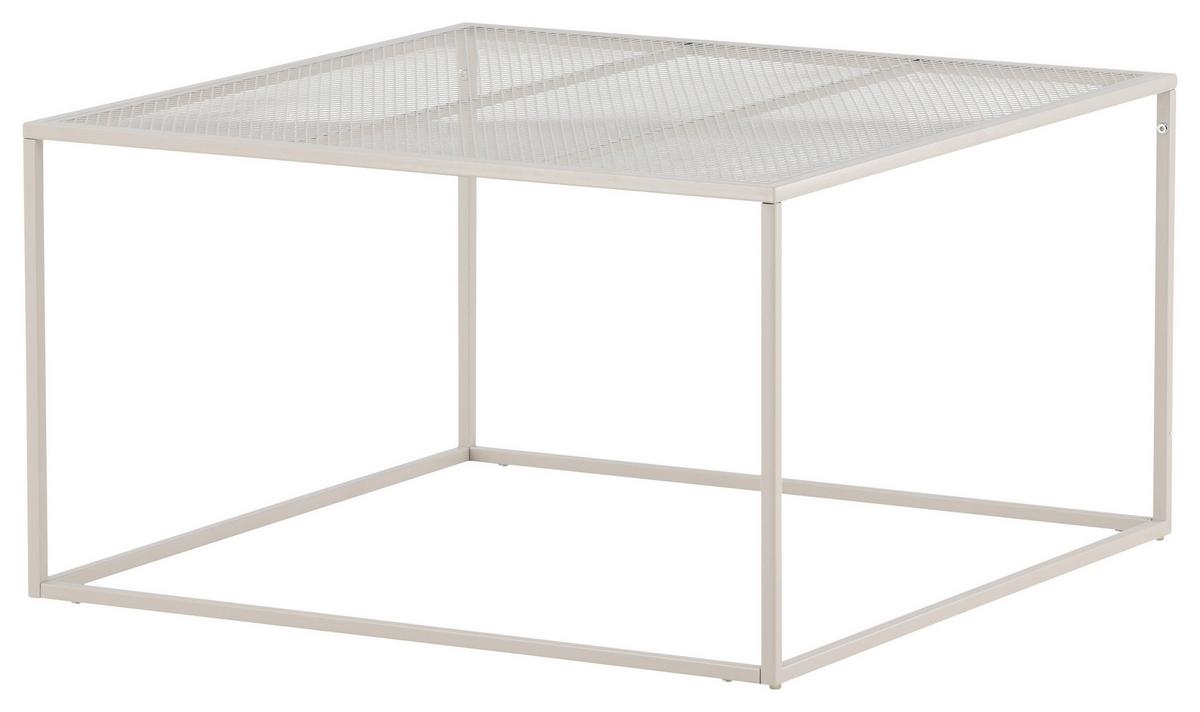 Couchtisch Netz - Beige, Design, Metall (80/80/45cm) - Livetastic
