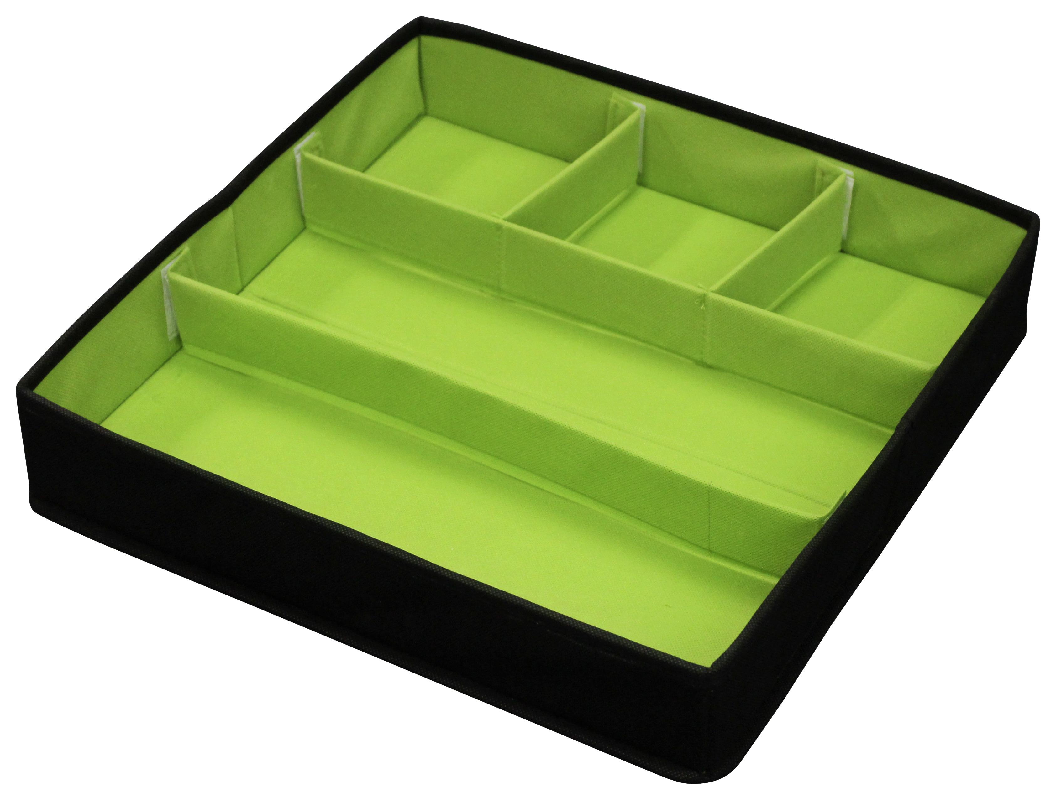 Schmuckeinsatz Ladi - Schwarz/Grün, MODERN, Textil (38/8/38cm)