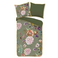 Wendebettwäsche Parma Grün Olivgrün 155x220 Cm - Olivgrün/Grün, Design, Textil (155/220cm)