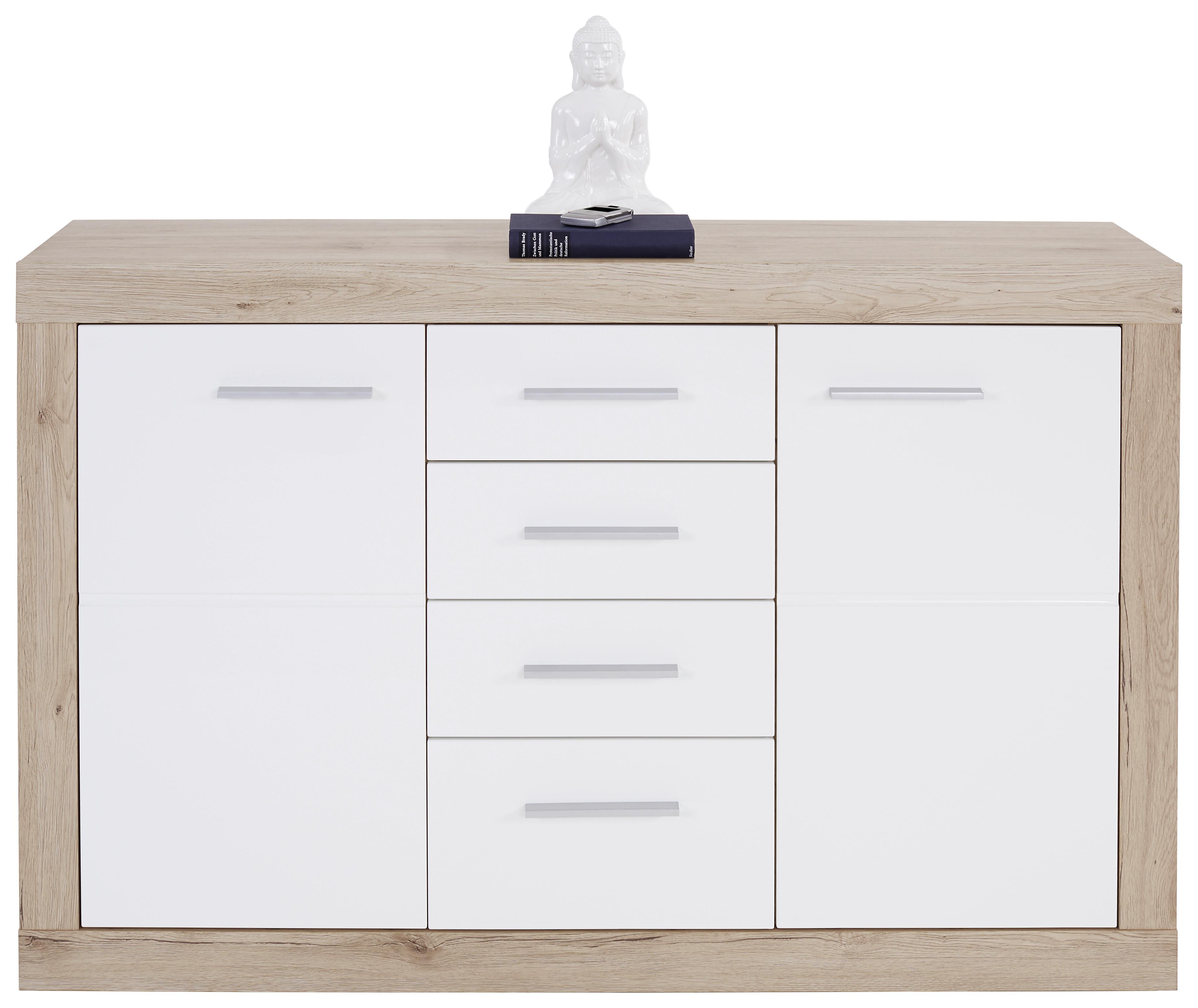 Schlichtes Sideboard mit Schubladen, Türen und Einlegeböden