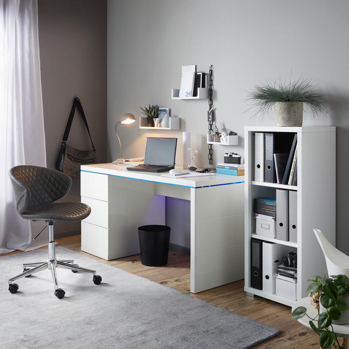Otočná stolička Stella - sivá/chrómová, Lifestyle, kov/textil (56/73-82,5/49cm) - Modern Living