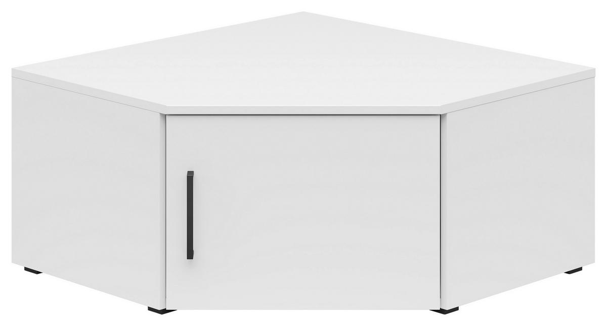 Nástavec na skříň MULTISTAURAUM š: 101 cm - bílá/černá, Moderní, kompozitní dřevo/plast (71,5/71,5cm)