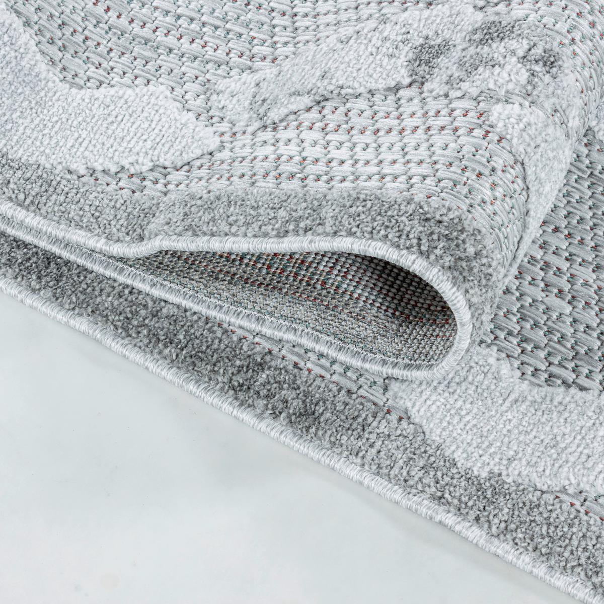 Flachwebeteppich Bahama - Grau, Design, Textil (200/290cm) - Novel