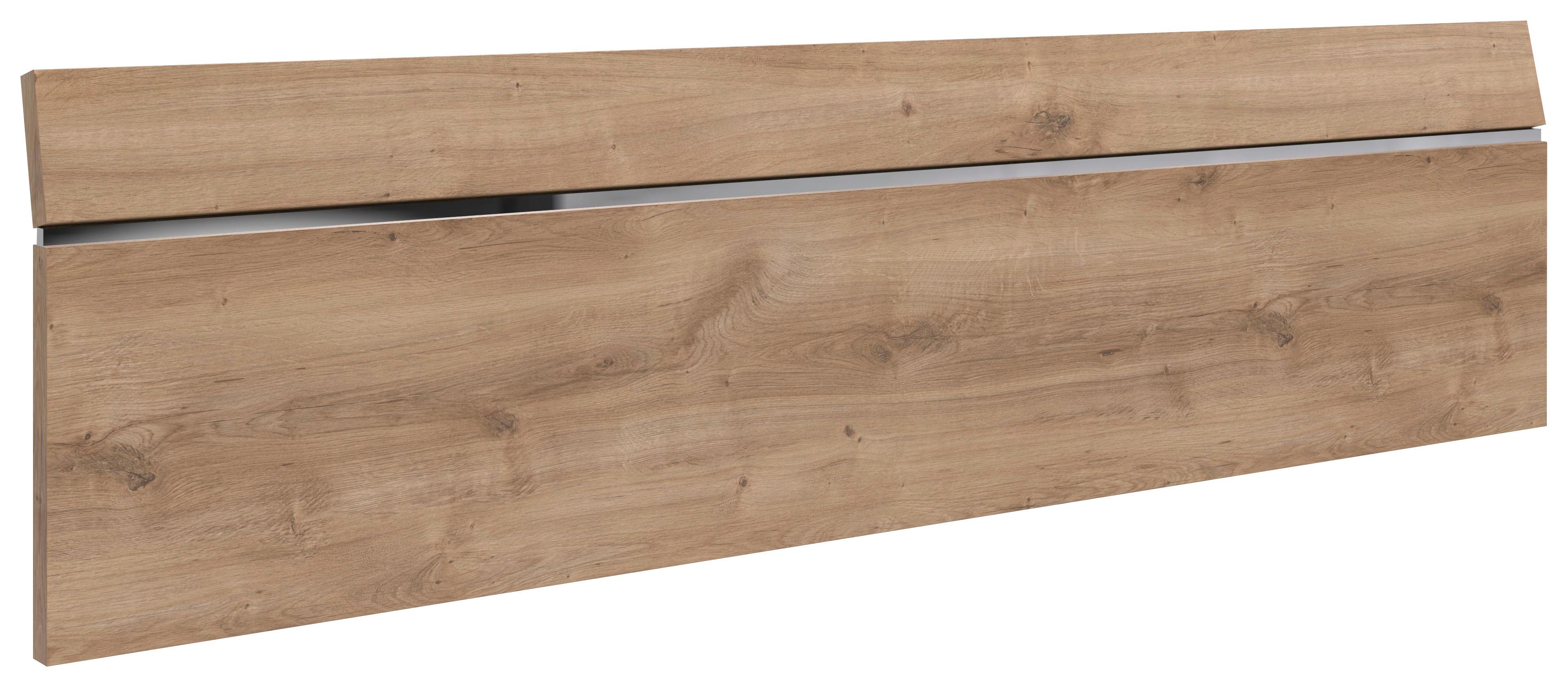 Záhlaví LEVEL BEDS B pro š. 180cm,imitac.přír.dubu - barvy dubu/barvy chromu, Moderní, kompozitní dřevo (188/50/5cm)