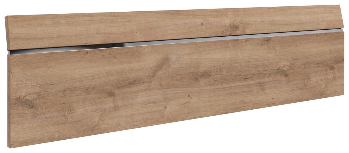 Záhlaví LEVEL BEDS B pro š. 180cm,imitac.přír.dubu - barvy dubu/barvy chromu, Moderní, kompozitní dřevo (188/50/5cm)