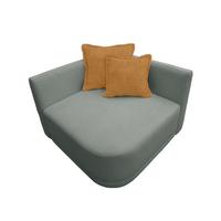 Sofa Zuri Hellgrau/gelb, B: 110cm - Senfgelb/Hellgrau, Trend, Textil (110/75/115cm) - Livetastic