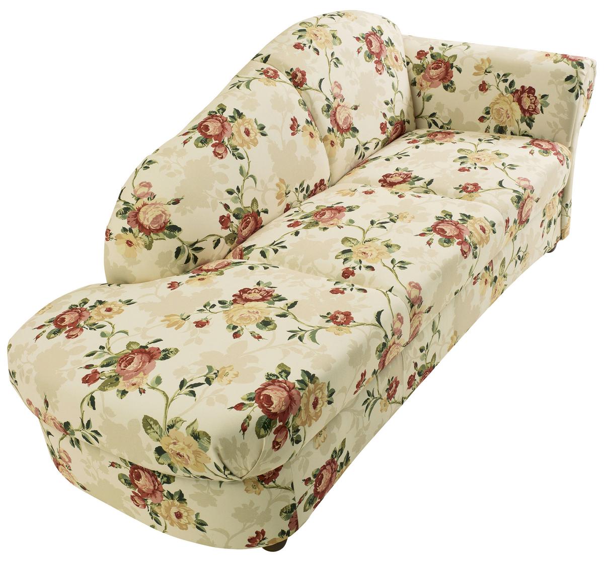 Recamiere Corona Gelb/Rot/Beige, Blumen Design - Gelb/Beige, Design, Textil (191/83/81cm) - Max Winzer