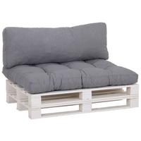 Palettenkissen 2--Teilig 120x80 cm Hellgrau - Hellgrau, Basics, Textil (120/80/16cm)
