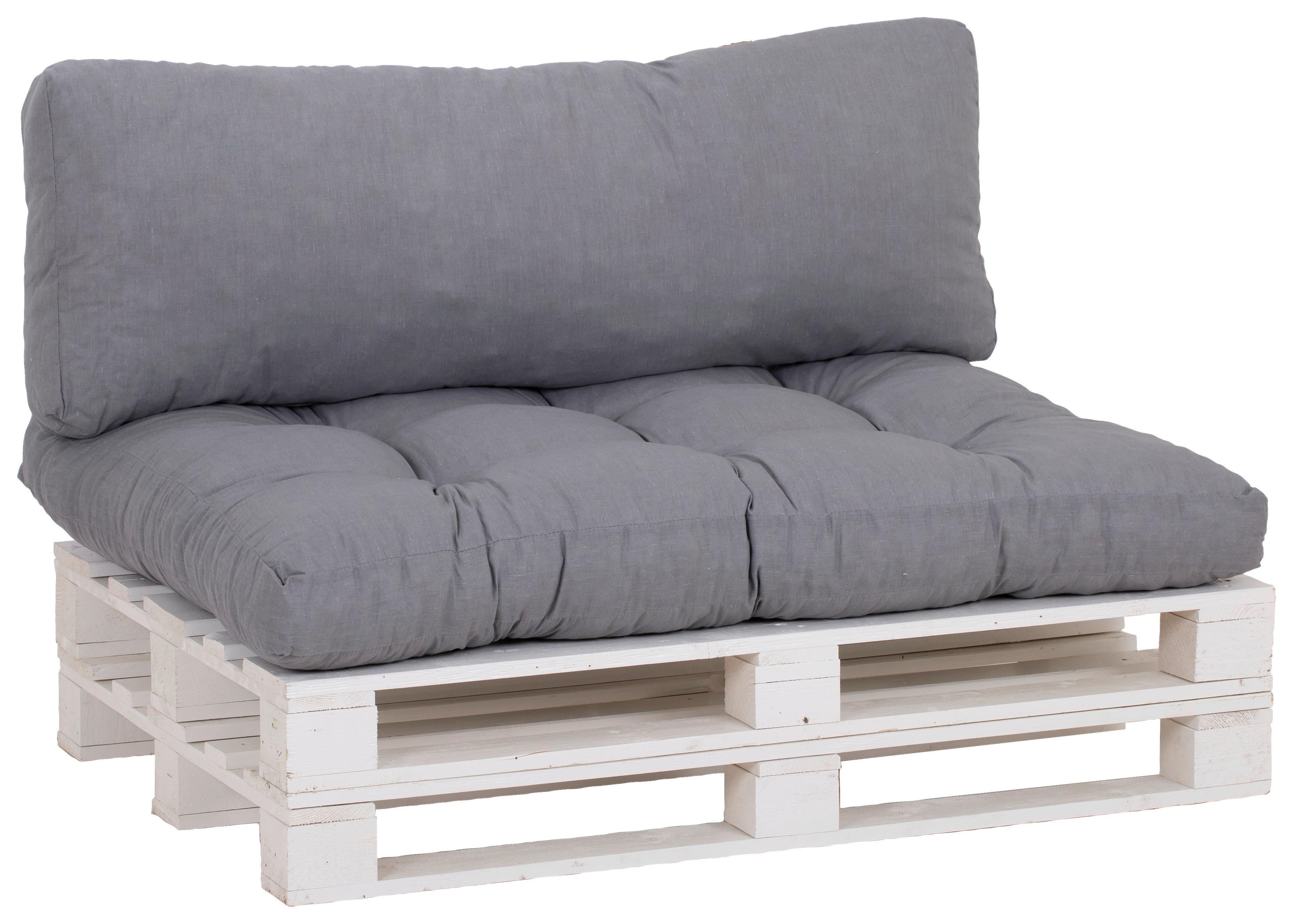 Palettenkissen 2--Teilig 120x80 cm Hellgrau