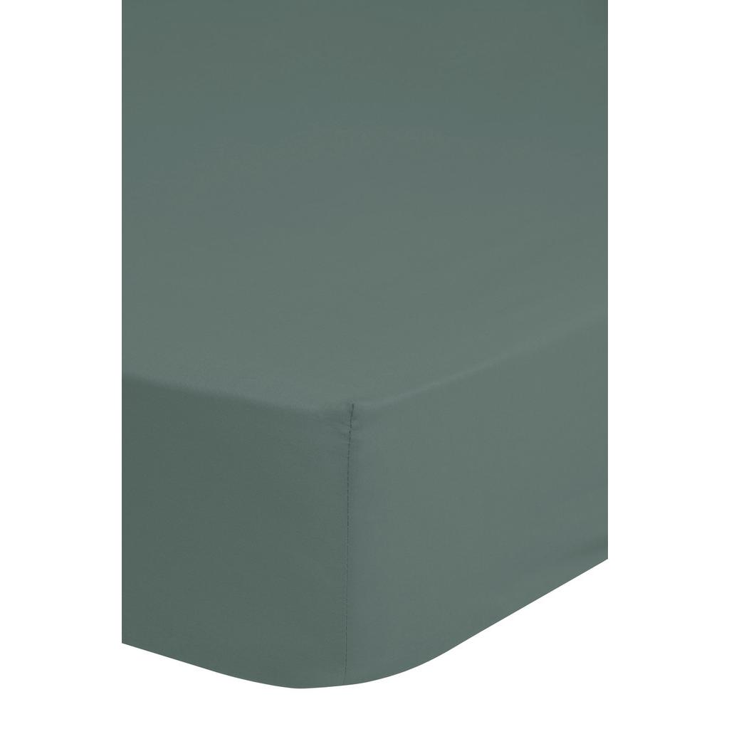 Spannleintuch Easy Care Olivgrün 160x200 cm Baumwolle