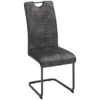 Houpací židle Ruby 2, antracitová - šedá/antracitová, Moderní, kov/textil (43/100/58cm) - Mömax