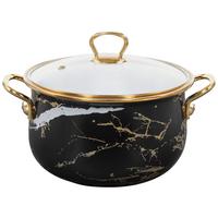 Kochtopf Alina - Klar/Goldfarben, KONVENTIONELL, Glas/Metall (20/18.5cm) - Ondega