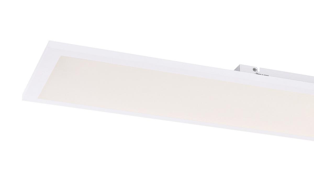 LED-Deckenleuchte Rosi L: 120 cm - Opal/Weiß, Basics, Kunststoff/Metall (120/30/5,5cm) - Globo