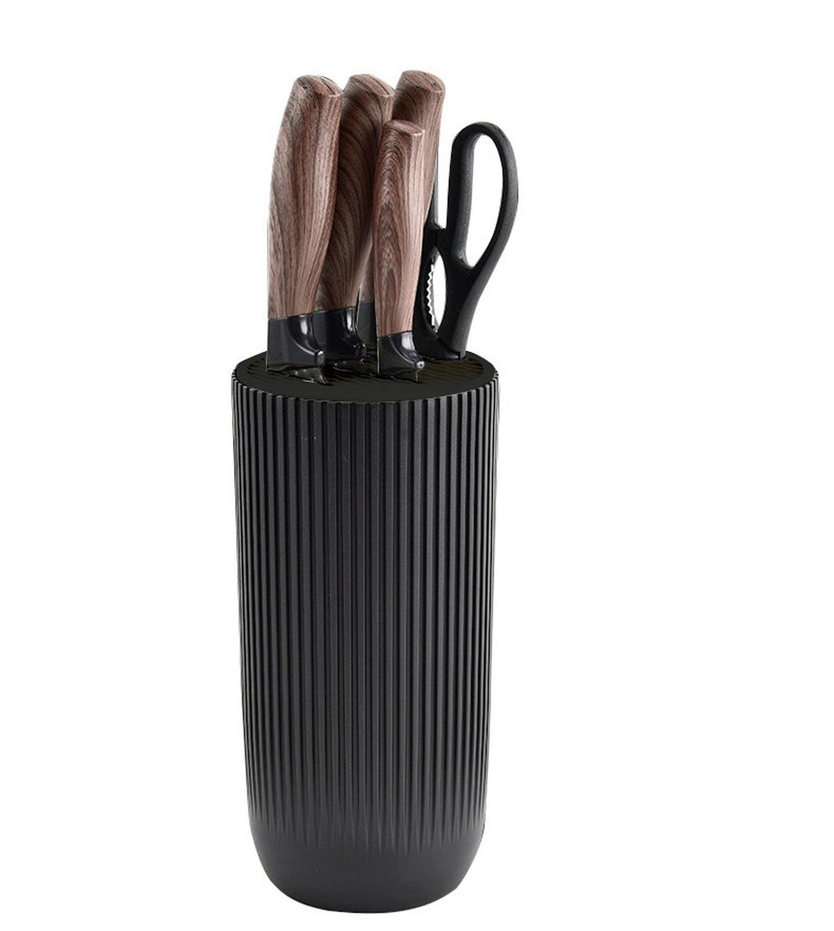 Késtartó Blokk Tatjana - fekete, Modern, műanyag/fém - James Wood