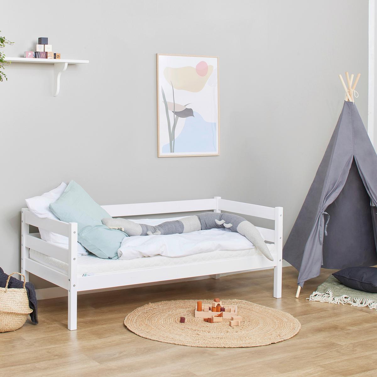 Kinder-/juniorbett Comfort Weiß, Lf: 70x160 Cm - Weiß/Kieferfarben, MODERN, Holz (70/160cm) - MID.YOU