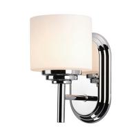 Bad-Wandleuchte Malibu Ip44 1-Flammig In Chromfarben - Chromfarben, Design, Glas/Metall (12.9/21.6/16cm) - Elstead Lighting