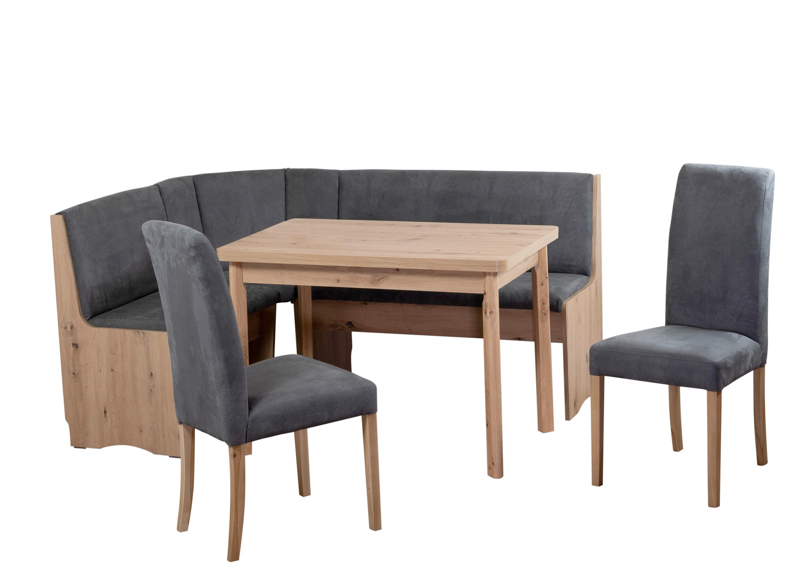 Eckbankgruppe Duisburg Peduar Titanic Grau/Eiche D. B: 125cm