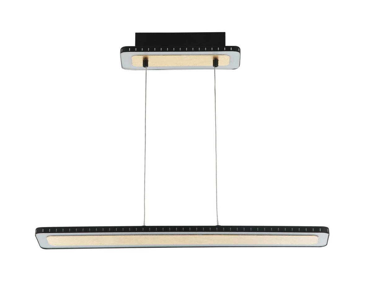 LED-Hängeleuchte Go Solaris H: 120 cm 2-Flammig dimmbar - Goldfarben/Schwarz, Design, Metall (70/12/120cm)