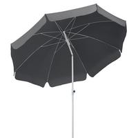 Sonnenschirm Ibiza 200x215x200cm Anthrazit - Anthrazit/Weiß, Basics, Textil/Metall (200/215/200cm) - Schneider