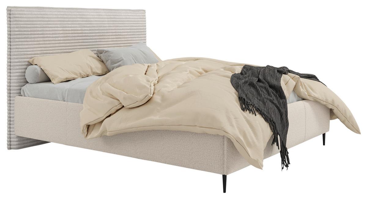 Polsterbett Astrid Naturfarben 160x200 cm - Schwarz/Naturfarben, MODERN, Holz/Holzwerkstoff (160/200cm) - MID.YOU