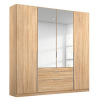 Drehtürenschrank 181cm Alabama, Sonoma Eiche Dekor - Silberfarben/Sonoma Eiche, MODERN, Holzwerkstoff (181/229/54cm) - Rauch Möbel