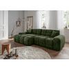 Ecksofa  Bosco Dunkelgrün S: 152x301 cm - Dunkelgrün/Schwarz, MODERN, Textil (152/301cm) - Livetastic