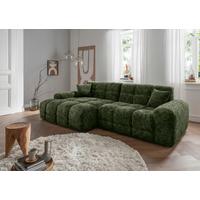 Ecksofa  Bosco Dunkelgrün S: 152x301 cm - Dunkelgrün/Schwarz, MODERN, Textil (152/301cm) - Livetastic