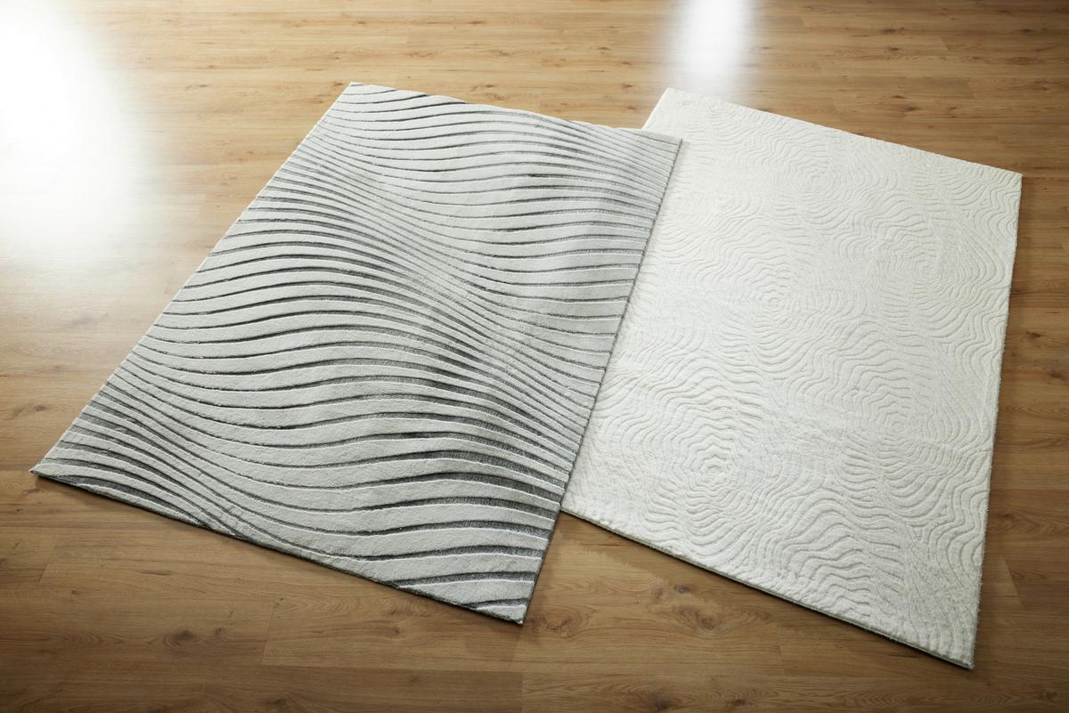 Fellteppich Veronika Grau/weiß 80x150 Cm - Weiß/Grau, ROMANTIK / LANDHAUS, Textil (80/150cm) - James Wood