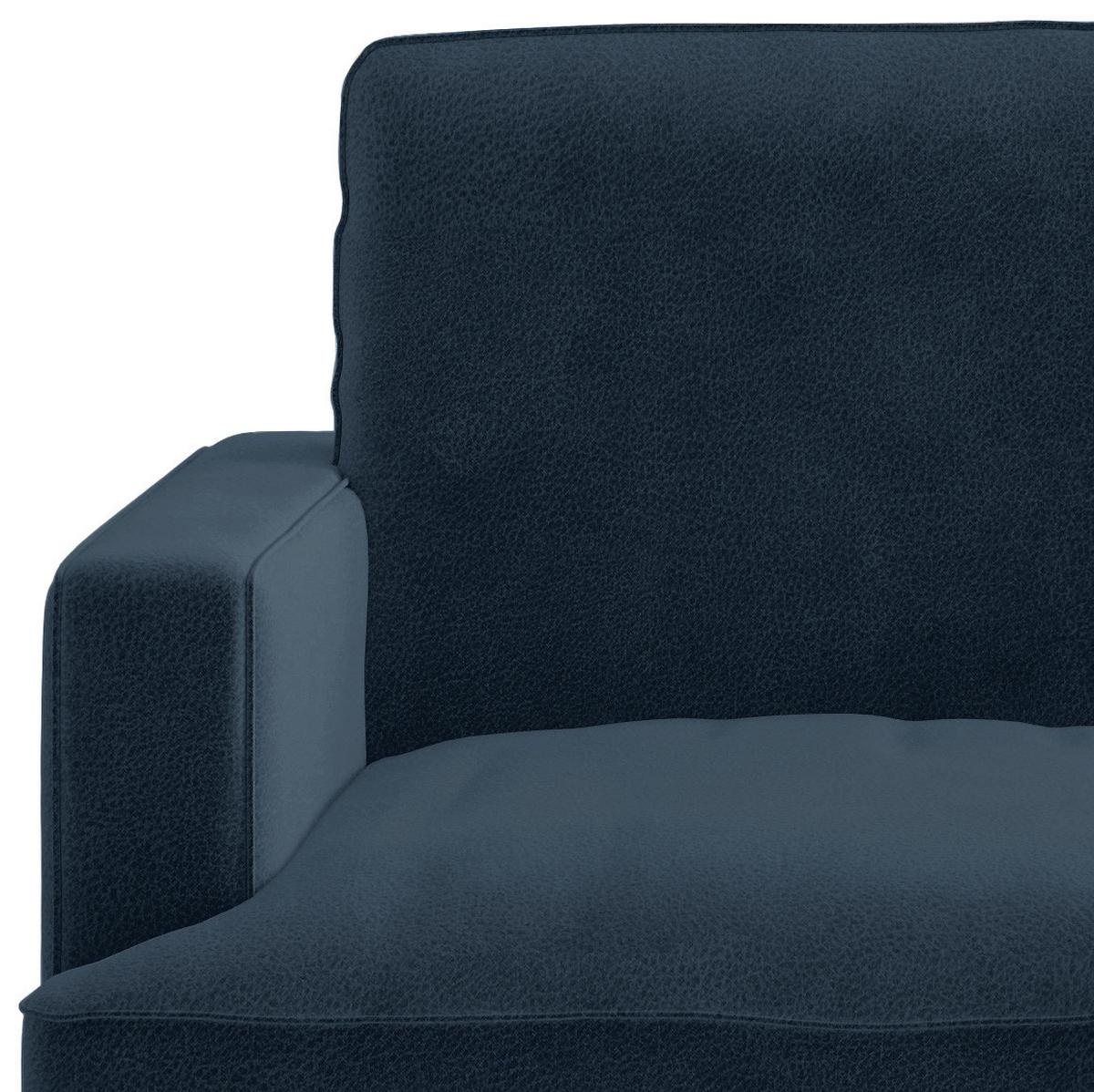 Sitzgarnitur Bali - Schwarz/Dunkelblau, Design, Textil (250/202cm) - Livetastic