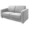 Schlafsofa Mia Silberfarben B:159 cm - Chromfarben/Silberfarben, Design, Textil (159/88/87cm) - Livetastic