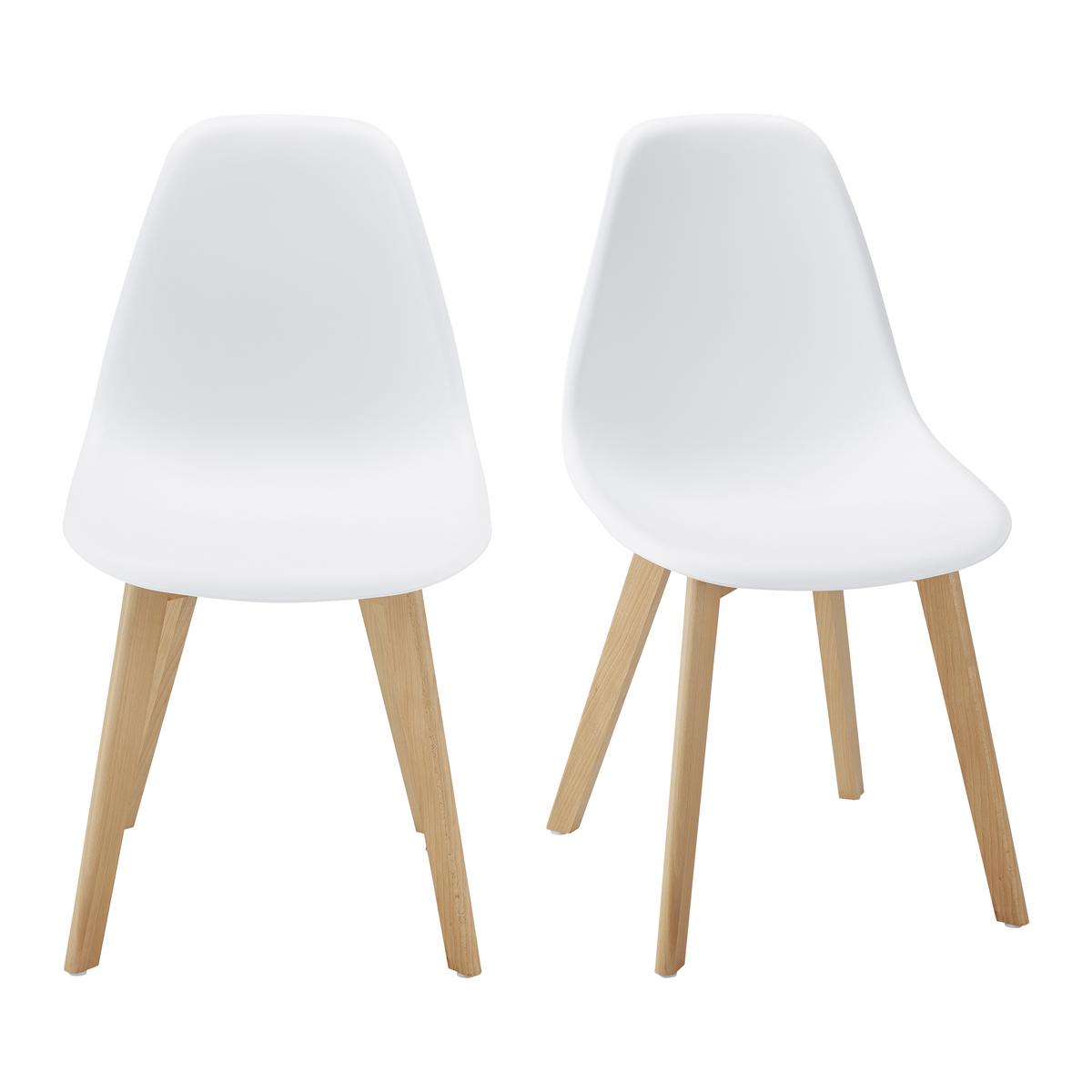 Jedálenská stolička FRIEDA - farba buka/biela, Modern, drevo/plast (54/87,5/46cm) - Modern Living