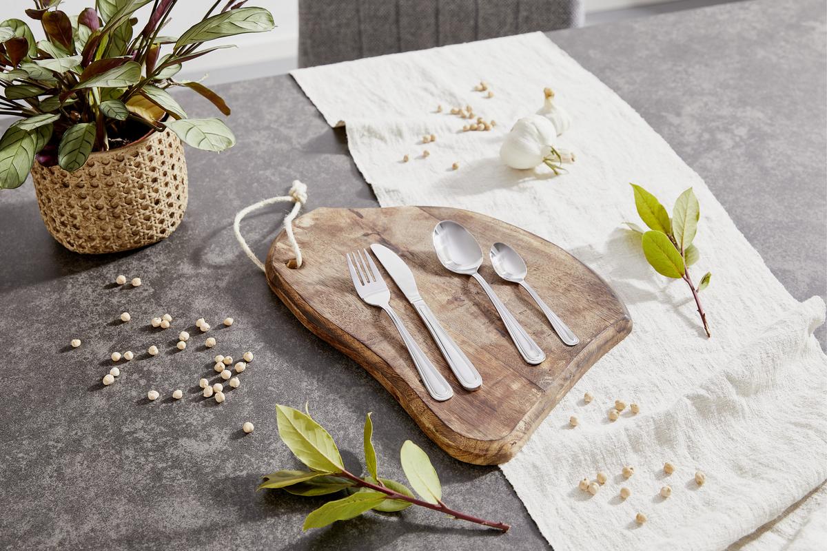 Besteckset 24-teilig Sanja Für 6 Personen - Edelstahlfarben, MODERN, Metall - Luca Bessoni