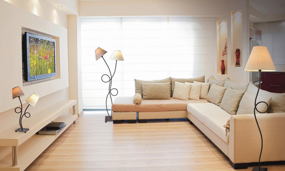 Tischlampe Boho Beige/Braun mit Kippschalter - Braun, LIFESTYLE, Textil/Metall (38/65cm) - Näve