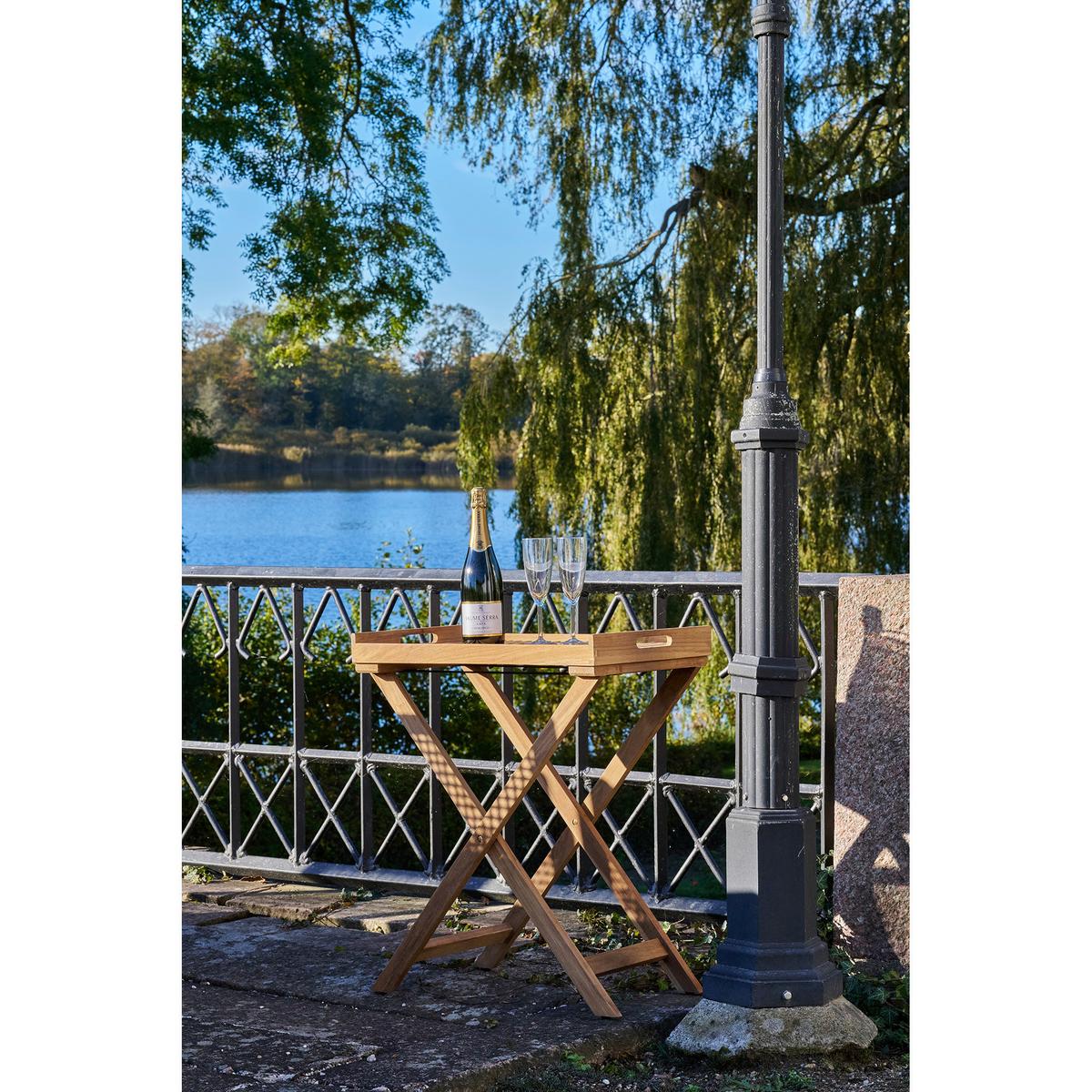KLAPPTISCH Ronda Braun B: 60 cm - Braun, MODERN, Holz (40/60/70cm) - Gardenson