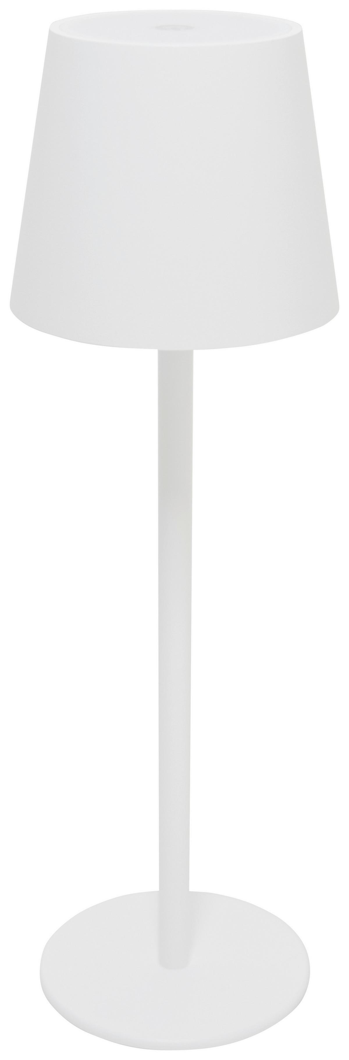 LED-Tischlampe Emily dimmbar Weiß USB-Aufladbar - Weiß, Basics, Kunststoff/Metall (11,5cm) - Luca Bessoni