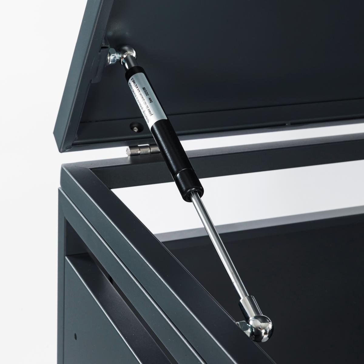 Aufbewahrungsbox Lucas 4x240 Liter - Anthrazit, Basics, Metall (264/80/116cm) - Ambia Garden