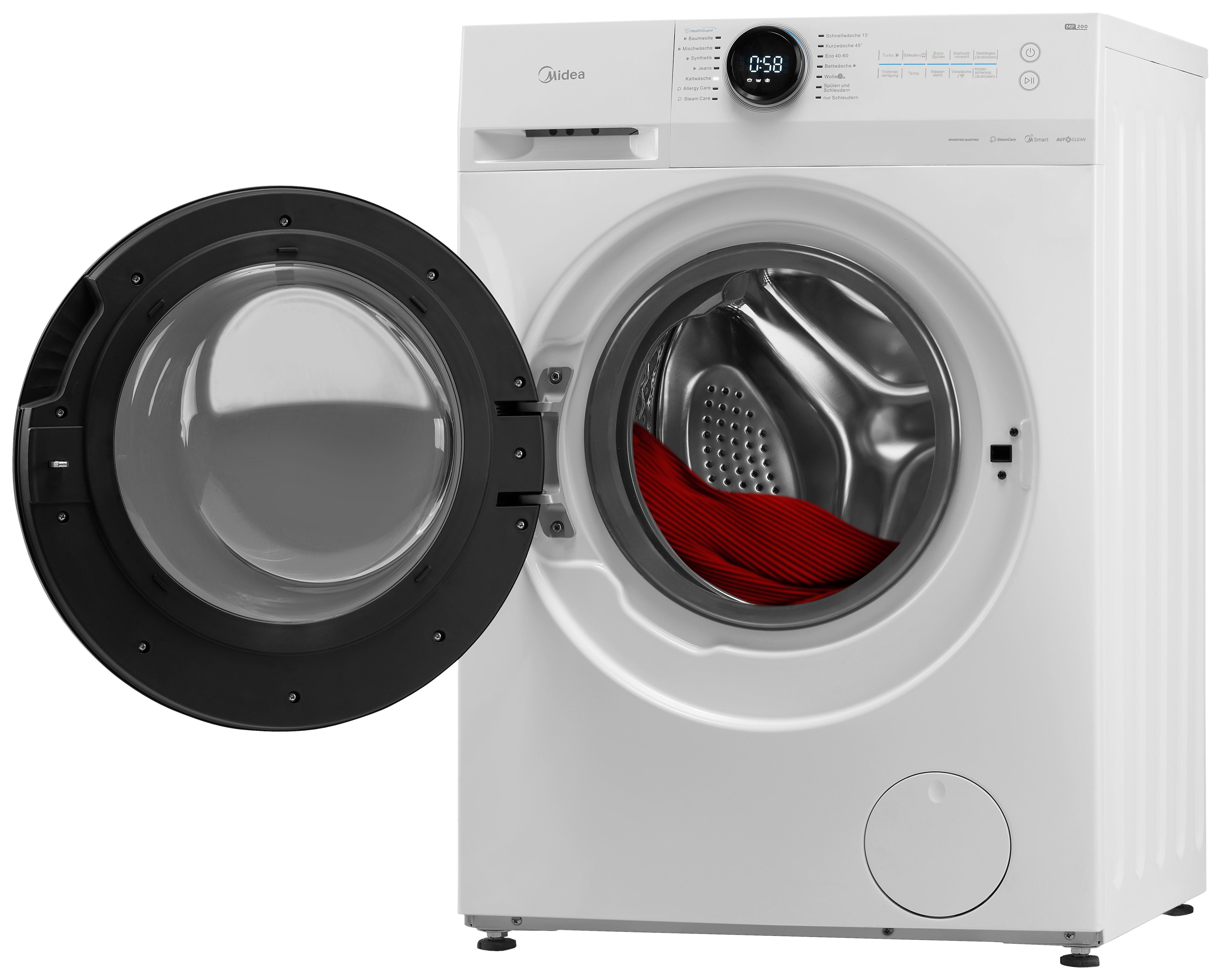 Waschmaschine Mf200W90wb-14a 9 Kg 1300 U/Min Turbo Wash - Weiß, Basics (59,5/85/53,5cm) - Midea