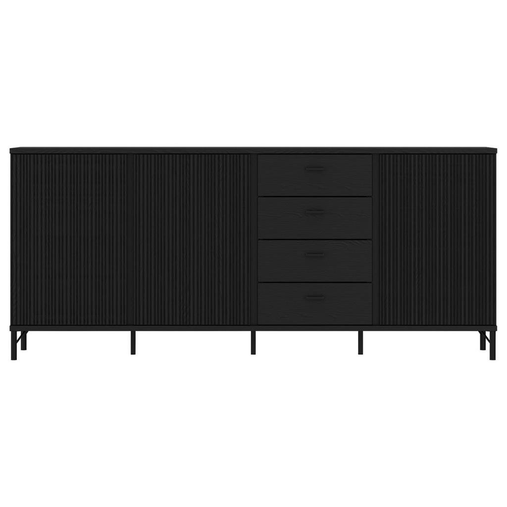 Sideboard Lusaka Schwarz B: 200 cm
