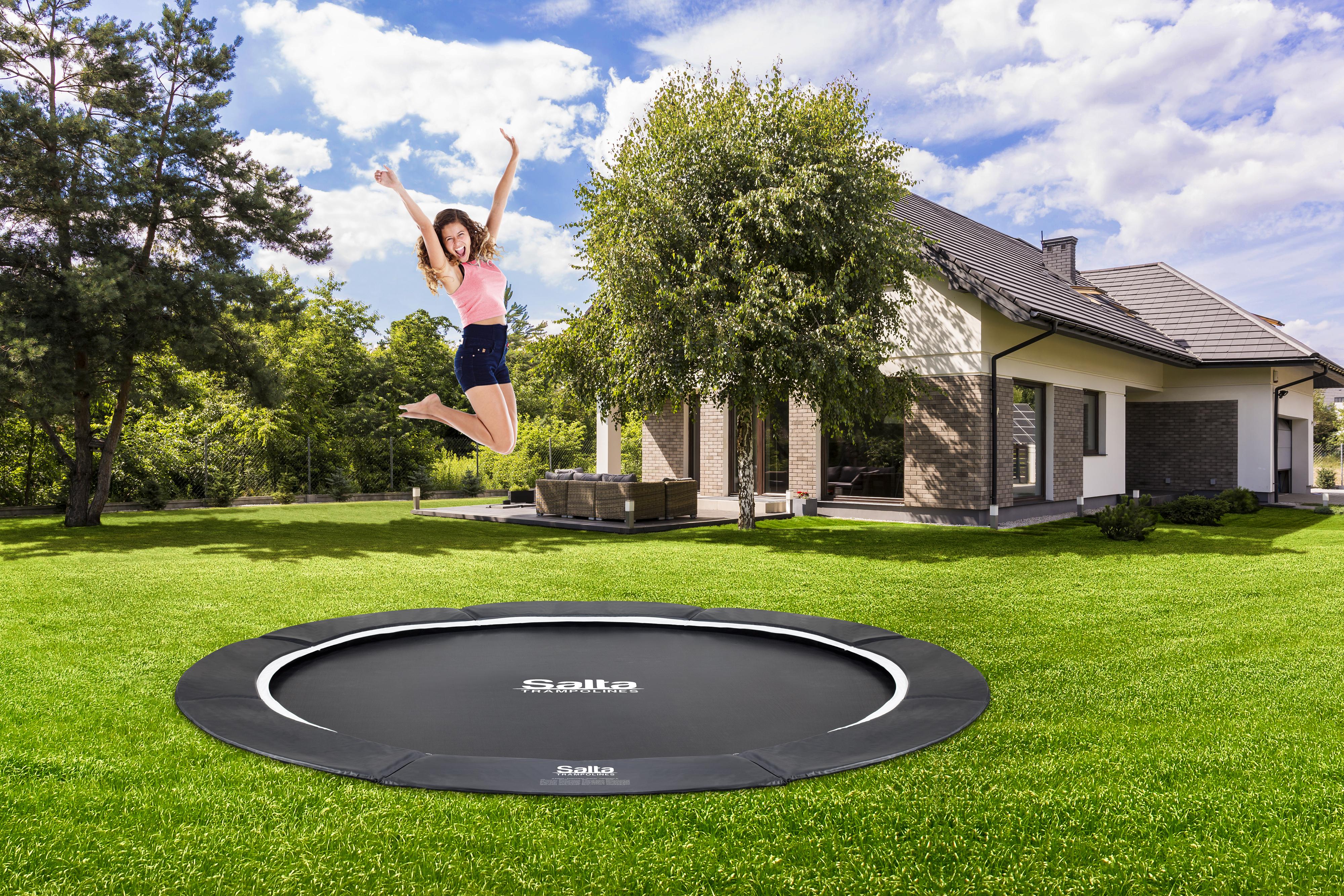 Bodentrampolin Ø 251cm Salta Royal Baseground - Schwarz, Trend, Metall (251cm) - Salta