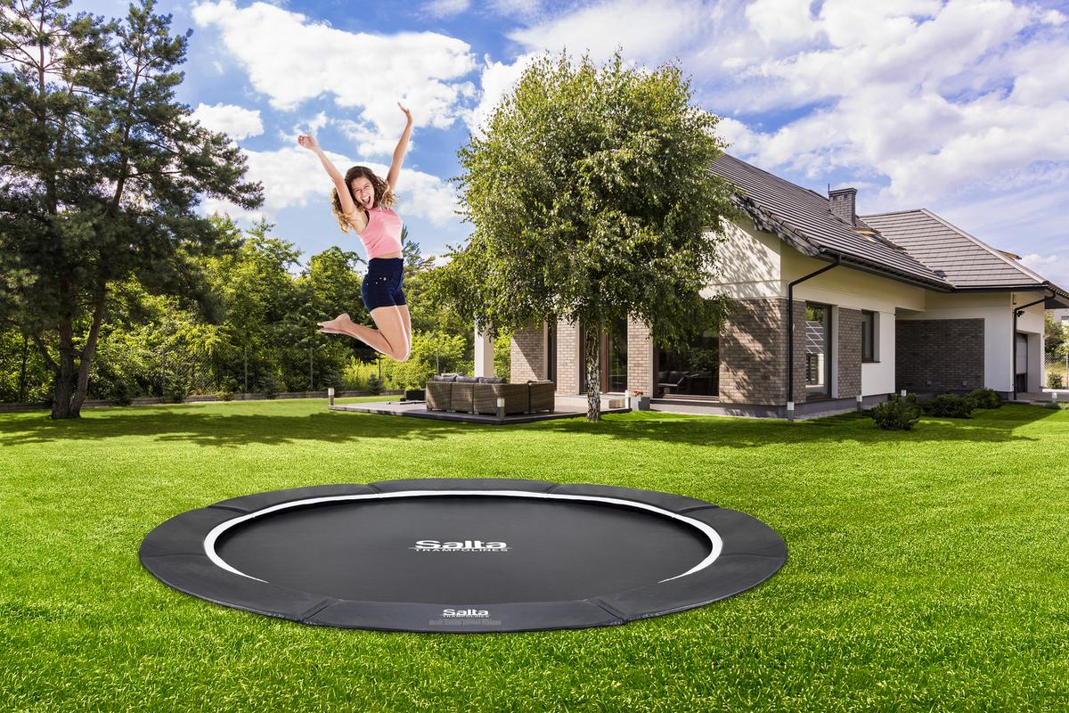 Bodentrampolin Ø 396cm Salta Royal Baseground - Schwarz, Trend, Metall (396cm) - Salta