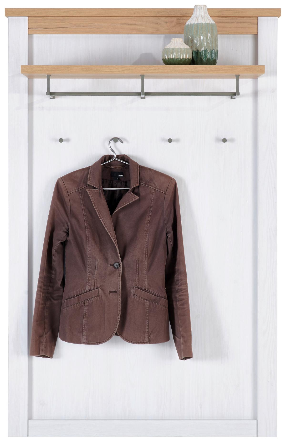 Garderobenpaneel Rovigio Weiß, Eiche-/Lärche Dekor B: 97 cm - Eichefarben/Lärchefarben, Basics, Holzwerkstoff (97/151/32,1cm) - Landscape