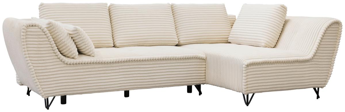 SEDACÍ SESTAVA COCOLI CORNER L - černá/krémová, Moderní, textil/plast (284/173/90cm)