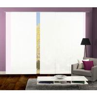 Flächenvorhang 5-tlg. Rom B: 60 Cm, Weiß Halbtransparent - Weiß, MODERN, Textil (60/245cm)